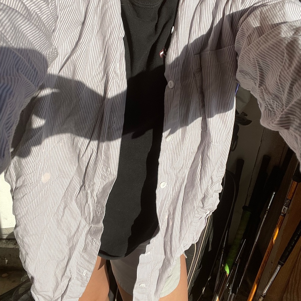 Long sleeve button up top